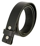 One Piece Full Grain Buffalo Leather Replacement Belt Strap 1-1/2