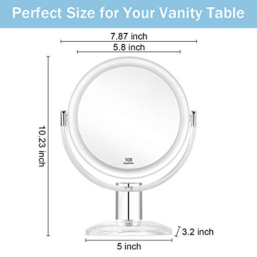 image for KEDSUM 1X & 10X Double Sided Magnified Makeup Mirror, Magnifying Vanit