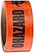 Roll Products 142-0004 PVC Film Biohazard Warning Tape with Black Imprint, Legend 