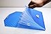 Expanding File Folder - A4 Documents Accordion Folder - Accordion File Organizer with Multiple Pockets - Organizer for Work, School and Home - Blue Color