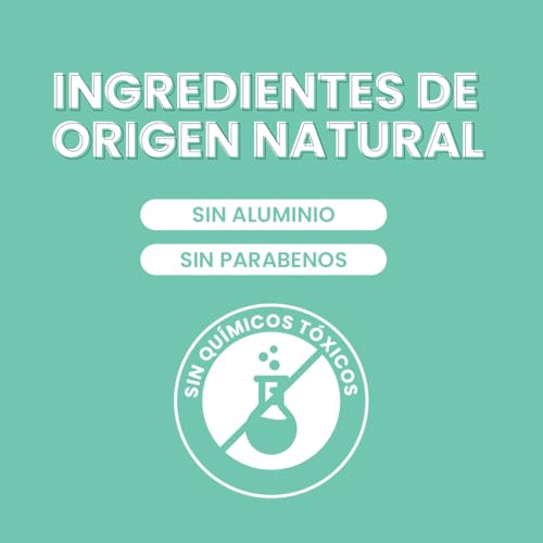 Naturaldry - Men Intense - Desodorante natural en crema con ALUMBRE unisex para deportistas - No obstruye los poros - Sin aluminio - Sin parabenos - Elimina el mal olor - con aceite esencial de Trea Tree y Romero - Tarro (1 unidad)