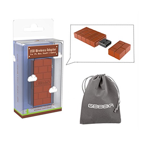 8Bitdo USB Wireless Bluetooth Adapter for Windows, Mac OS, Raspberry Pi, and Switch, Compatible with all 8Bitdo Controllers