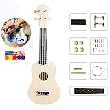 DIY Ukulele Kit Make Your Own Concert Ukulele 21in Soprano Hawaii Ukulele Kit with Installation Tools