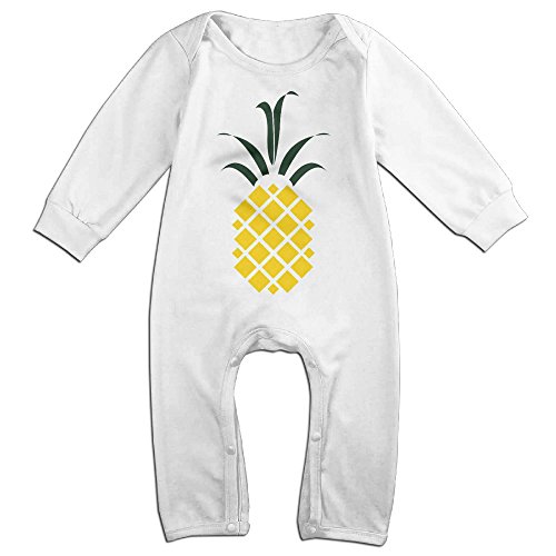 NOXIDN SMWI Baby Infant Romper PINEAPPLE Long Sleeve Jumpsuit Costume,White