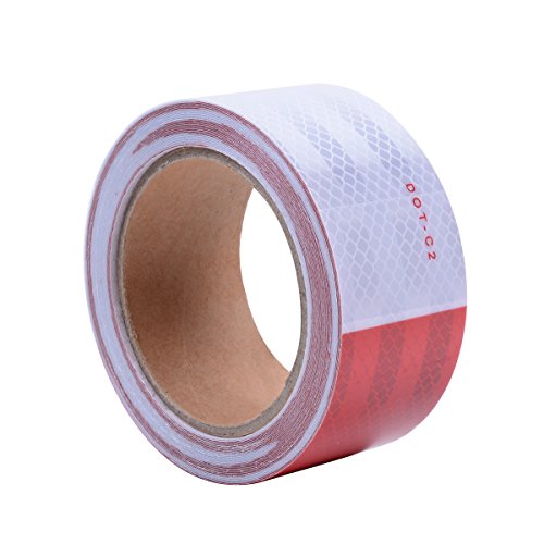 Brightplus DOT-C2 Reflective Conspicuity Tape Safety 2-Inch-by-30-Feet Roll High Visibility Reflective Strip Self Adhesive Stickers (9m)
