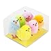 WEWILL Adorable Mini Vibrant Colors Easter Chicks - Box of 6 Party Decoration Easter Egg Bonnet Decoration Plush Chicks, 1.5-Inch(Style 3)