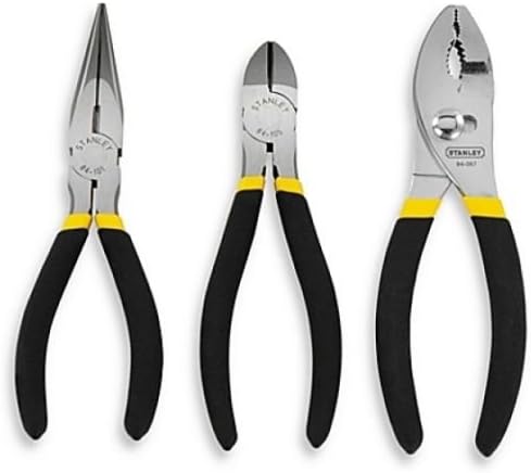Stanley 3 Piece Basic Plier Set Craftsman Tools Snap Grip Locking Needle Knipex