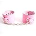 New Sexy Toys Leather Handcuffs with Metal Chains Color Pink