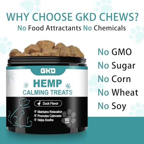 GKD DOG CALMING CHEWS PET SUPPLIES, ANXIETY RELIEF SUPPLEMENTS FOR DOGS, DOG HEMP CARE CALMING DOG TREATS BITES, ANTI STRESS ANXIETY COMFORT TREATMEN FOR DOG