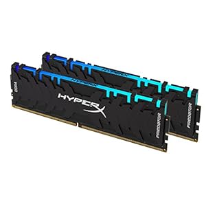 Hyperx Hx432C16Pb3Ak2/16 Predator Werkgeheugen, Ddr4, 16 Gb (Kit 2 X 8 Gb), 3200 Mhz, Cl16, Dimm Xmp – Rgb, Zwart