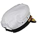 Adult Sailor Hat - Yacht Captain Hat - Nautical Navy Blue and White Admiral Boater Pilot Caps Set of 2