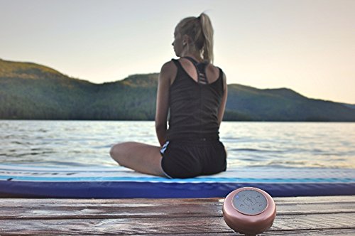 Waterproof Bluetooth Shower Speaker Splash Tunes - Portable, Hands Free, Wireless, Water Resistant, Shower Speaker with Built-in Mic and Suction Cup (Splash Tunes Pro, STP Rose Gold)