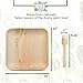 Chic Leaf Palm Leaf Plates Disposable Inch Square Pack Compostable Biodegradable & Eco Friendly Plates - Microwave Safe Disposable (10'' - 25 Pack)