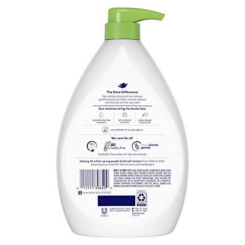 DOVE BODY WASH PUMP FOR DRY SKIN CUCUMBER AND GREEN TEA SULFATE FREE BODY WASH 34 OZ