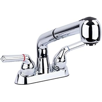 Universal Laundry Tub Faucet With Pull Out Sprayer Spout Utility