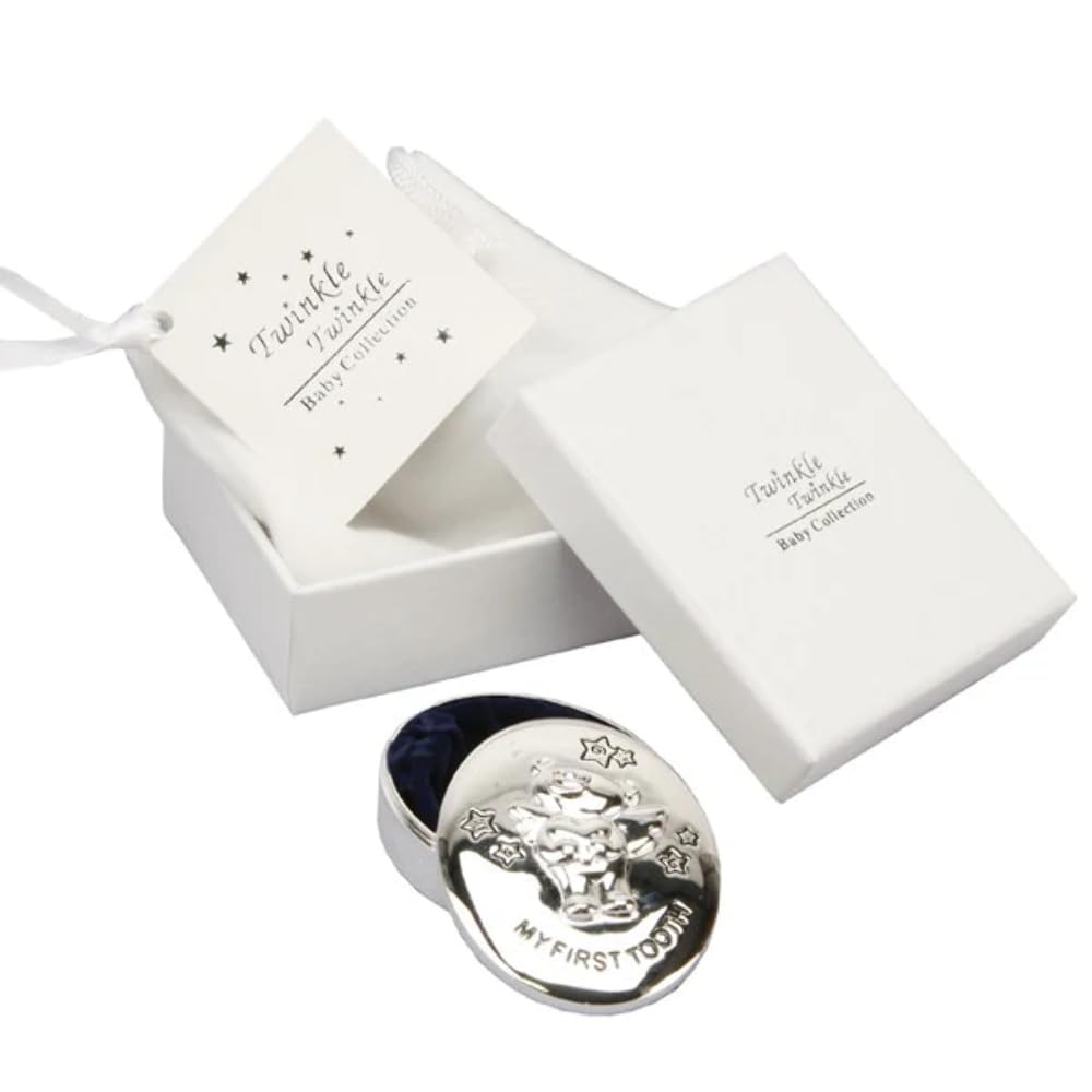 Twinkle Twinkle Silver Plated My First Tooth Box by Widdop Bingham