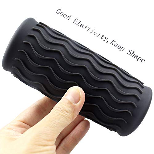 Gray Heat Resistant Silicone Travel Pouch for Curling Irons,Hair Curling Wand,Hair Salon Curler,Flat Irons,Hair Straightener,Travel Mat Pad Station for Hair Hot Styling Tools
