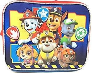 NEW ARRIVE Paw Patrol Team Players Canvas Blue & Red Insulated 9.5IN Lunch Bag