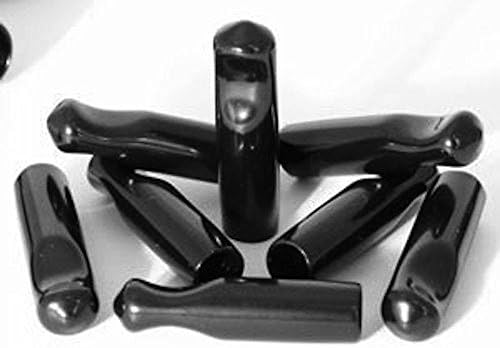 12 Measured and Plastic Bar Liquor Pour Spout Dust Caps Flow Control & Syrup Pourer Anti Bug Cover compatible with Precision, Posipour, Co-Rect, Winco, etc. models - by Bartender Gear