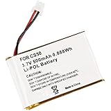65358-01 Battery for Plantronics CS50, CS55, HL10, CS60, CS50-USB Wireless Headset (500mAh High Capacity) 3.7V Li-Pol