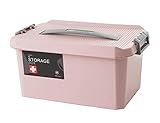 Portable Lock Handheld Family Medicine Cabinet First Aid Kit Storage Box Pink