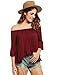 ANGVNS Women Off Shoulder Strapless Pleated Loose Cotton Shirts