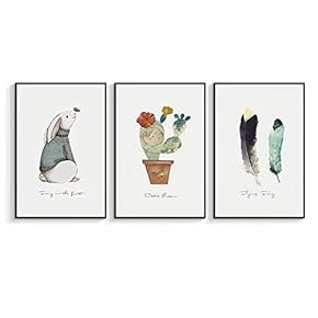 Framed Canvas Wall Art for Living Room, Bedroom Canvas Prints for Home Decoration Ready to Hanging - 16"x24"x3 Panels