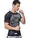 Red Plume Men's Compression Sports Shirt,Leisure Movie Hero Fitness T-Shirt (M, Black)