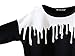 Mooncolour Women's Splicing Print Long Sleeve Pullover,0294_Black,Onesize