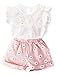 Oklady Little Girls Clothes, Summer Toddler Girl Outfits 2Pcs Ruffle T-Shirt Vest Tops and Shorts Pants