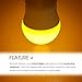 LOHAS Yellow Bug Light Bulbs, 3W LED Mini G14 LED Globe Bulbs, 25W Equivalent, E26 Medium Base, Non-Dimmable Night Light Bedrooms LED Lights for Home Lighting Fixtures, 6 Pack