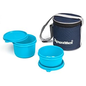 Signoraware Executive Small Lunch Box with Bag, 15cm, T Blue