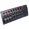 Amarine-made-8-Gang-Red-LED-Indicators-Rocker-Circuit-Breaker-Waterproof-Marine-Boat-Rv-Switch-Panel-Combined-with-Dual-USB-12v-Power-Adapter-Panel-PN-CB8-R-CB1S1S2