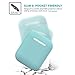 ZALU Compatible for AirPods Case, 0.8mm Ultra-Thin Version, Premium Protective Silicone Cover Skin for AirPods Charging Case 2 & 1 [Front LED Visible] [Wireless Rechargeable](Mint Green)