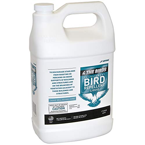 JT Eaton 677 4 The Birds Bird Repellent Liquid, Transparent, 1-Gallon Container