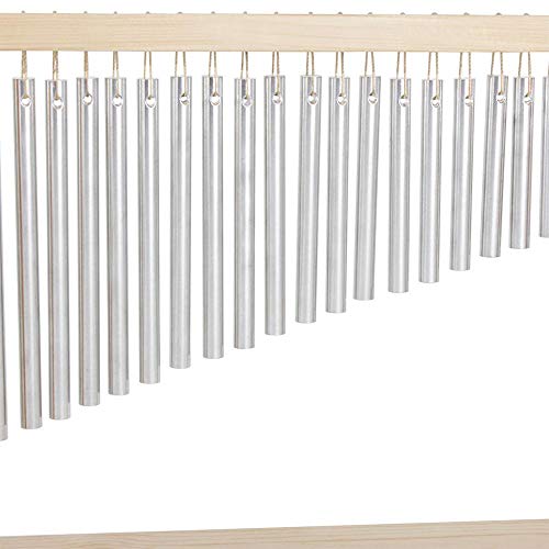 UMIWE Bar Chimes,20 Bars Percussion Chime Bars with Solid Aluminum Pipe and Wooden Stand Stick,Windbell Percussion Instrument,Table Top Wind Percussion Chimes for Bar House Office Decoration