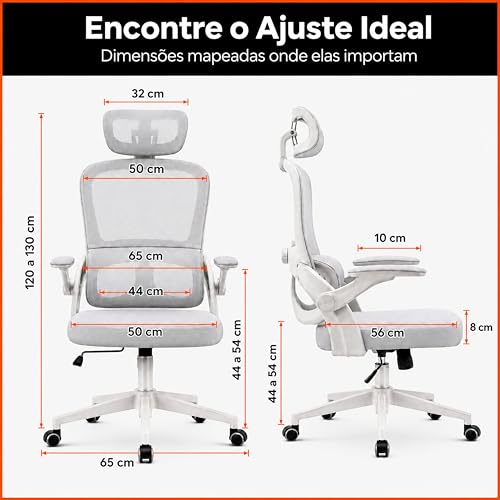 Laruno Cadeira de Escritório Presidente Madri Ergonômica Giratória Reclinável com Apoio de Pés Cadeira Gamer Diretor Suporte Lombar Estofada Braço Articulado Conforto Premium Suporta até 200kg