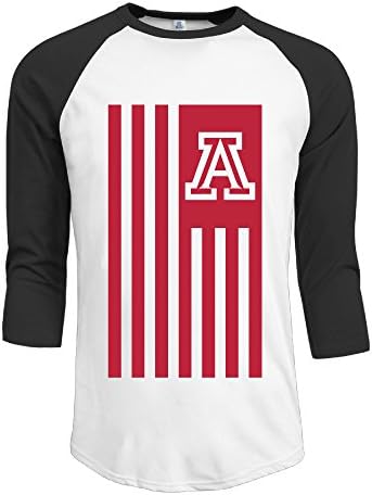 3/4 Sleeve Tops Shirt Heathered Navy Arizona Wildcats Cross-Dye Nation Tri-Blend Men