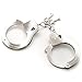 Fifty Shades of Grey You are Mine Metal Handcuffs - Lockable Handcuffs with 2 Keys & Quick Release - Adjustable Sexy Restraints for Couples with Satin Bag - Silver