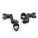 HTTMT MT216-058- Black Engine Guards Longhorn Offset Foot Peg Mounts 1.25 Inches Magnum Clamp Compatible with Harley