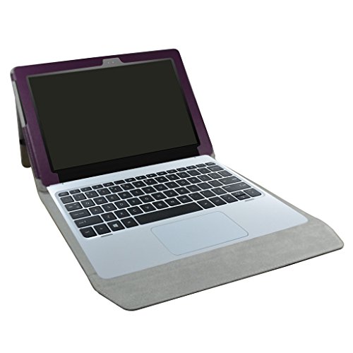 HP Elite x2 1012 G1 Case,Mama Mouth 2-in-1 Romovable Portfolio PU Leather Folio Stand Cover for 12" HP Elite x2 1012 G1 Windows 10 Convertible Laptop Tablet,Purple
