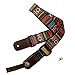 MUSIC FIRST Classic Country style Soft Yarn-dyed fabric & Genuine Leather Ukulele Strap Ukulele Shoulder Strap Version 2.0 With a MUSIC FIRST Genuine Leather Str. Locker