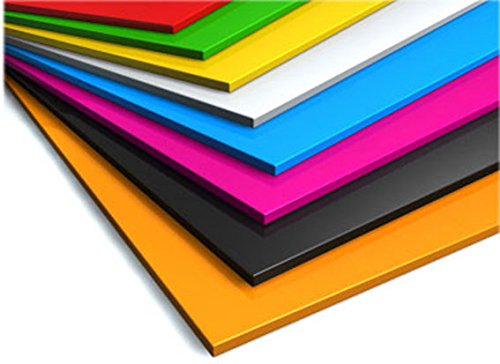 Coloured Acrylic SHEET A5 (210mm x 148mm / 8.2 x 5.8 inches) 3mm thick Choice 18 Colours plus Clear Available Plastic Panel Plate DIY Craft, Colour:white