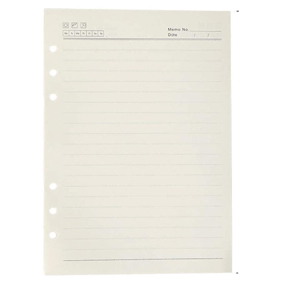 Retec 3 Pack Refills - 240 Pages/120 Sheets A5 Ruled Lined Paper, 6 Hole Loose Leaf Punched Paper Refill for Diary Notebook, Office School Travel Planner