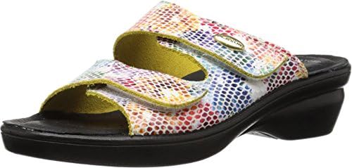 Flexus Womens Essentials Kina Slide Sandal, White Multi, Size - 36