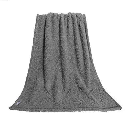 furrybaby Premium Fluffy Fleece Dog Blanket, Soft and Warm Pet Throw for Dogs & Cats (Large (4047"), Grey Blanket)