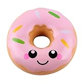 Boomboom Decompression Toys, Slow Rising Stress Toys 11Cm Lovely Doughnut Cream Scented Squishy Kids Toys (Pink)