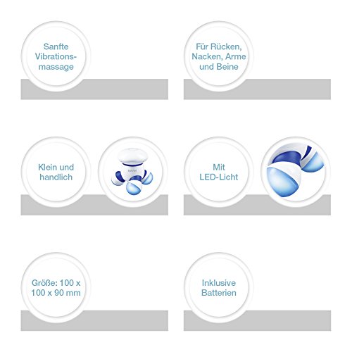 Sanitas-SMG-11-Mini-Massager-Vibrationsmassage-Zuhause-und-unterwegs-fuer-Ruecken-Nacken-Arme-Beine