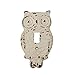 Gloss White Cast Iron Hoot OWL Single Switch Cover Plate