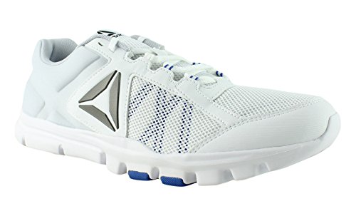 Reebok Men's Yourflex Train 9.0 MT Running Shoe, White/Vital Blue/Cloud Grey, 11 M US